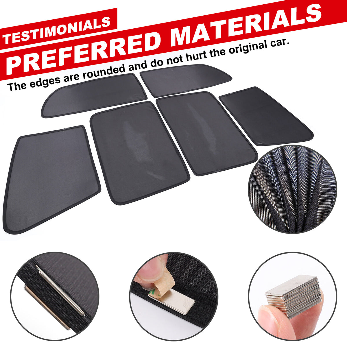 Car Window Screen Sun Shade Mesh Cover Windshield For Nissan Titan 2016-23 US 2