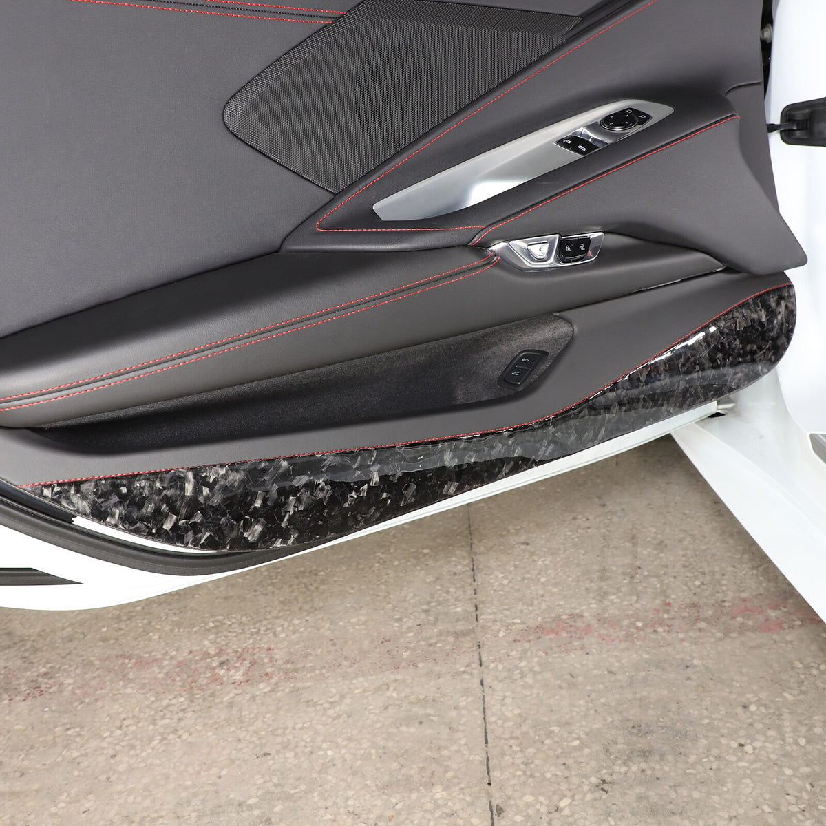 Forged Carbon Fiber Car Door Anti-kick Guard Trim Panel For Corvette C8 2020-26 15