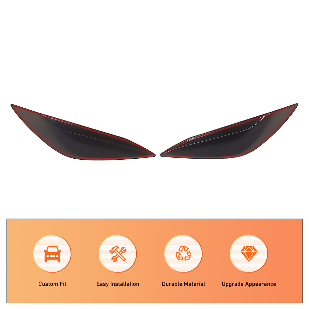 Smoked Front Headlight & Rear TailLight Blackout Trim Set For Corvette C8 20+ US 6