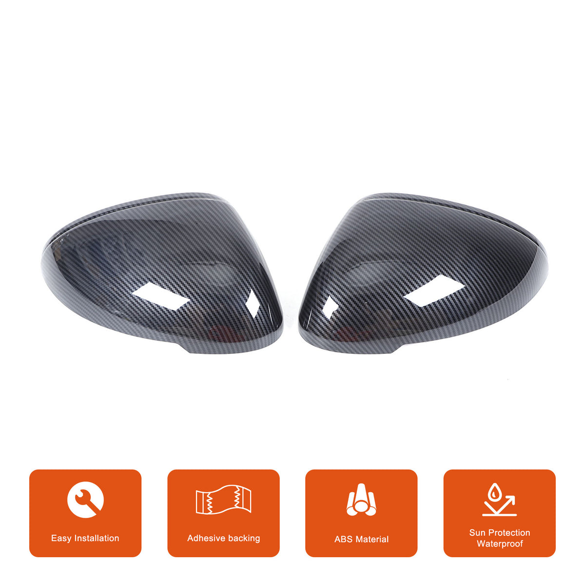 ABS Carbon fiber Side Rear Mirror Cover Caps Trim For Porsche Macan 2011-2021 US 6