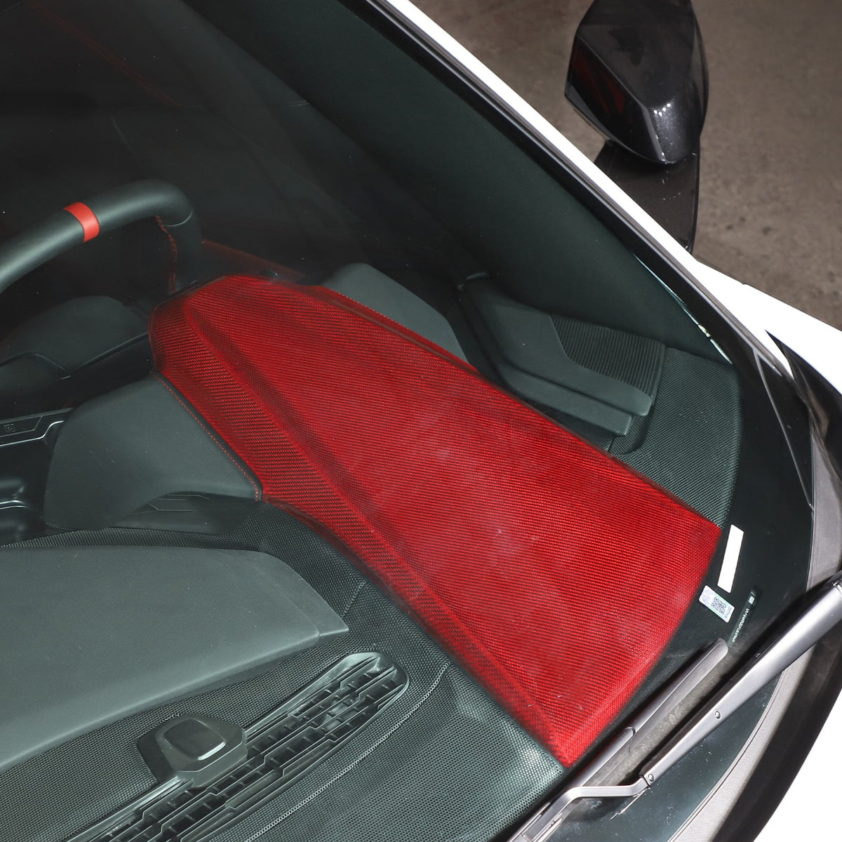 Red Carbon Fiber Dashboard Instrument Upper Panel Cover for Corvette C8 2020-25 16