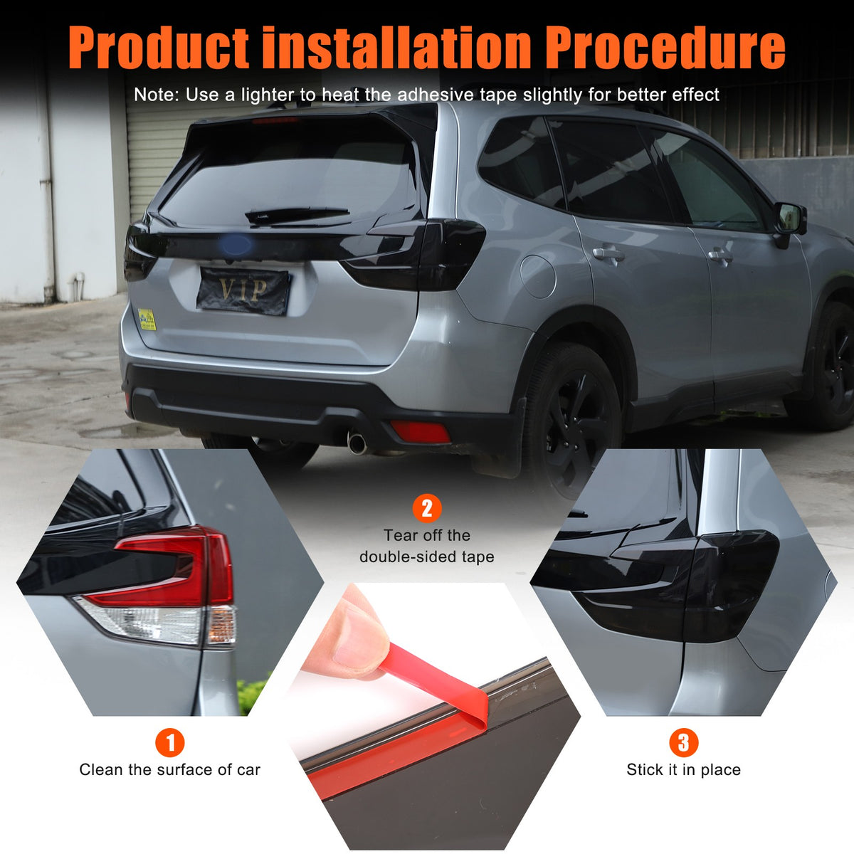 Transparent Gray ABS Tail Light Smoked Cover Trim For Subaru Forester SL 2019-24 19