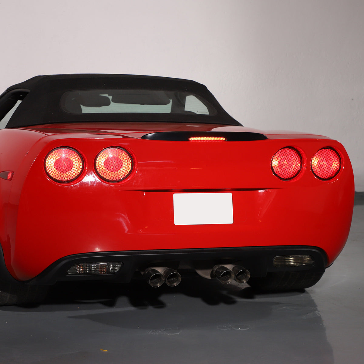Silver Mesh Steel Rear Tail Light Grille Cover for Corvette C6 GS/Z0/ZR1 2005-13 5