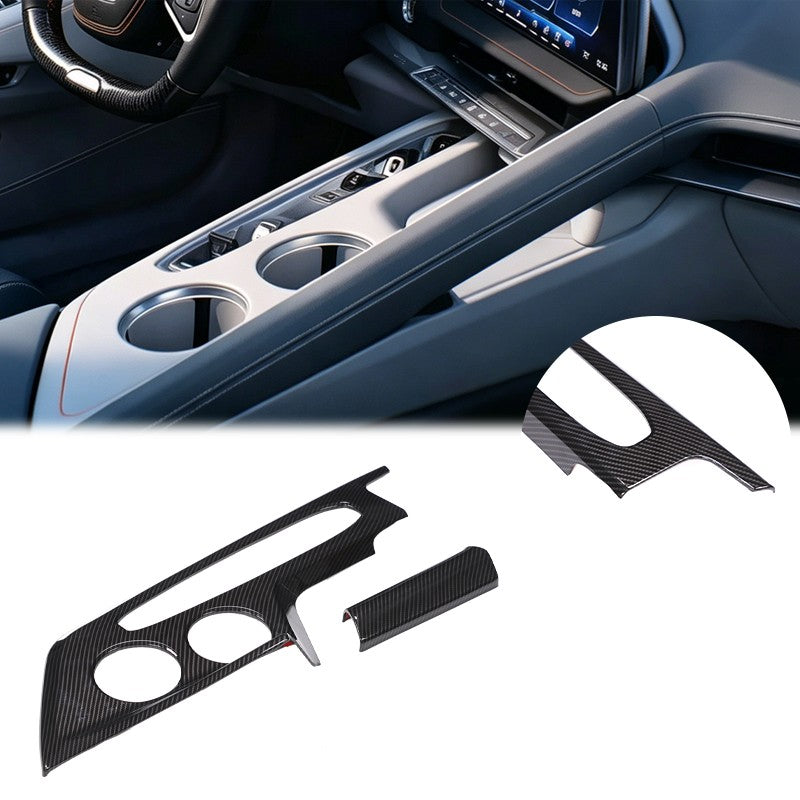 Carbon Fiber ABS Center Console Gear Shift Panel Trim For Corvette C8 2026+ 13