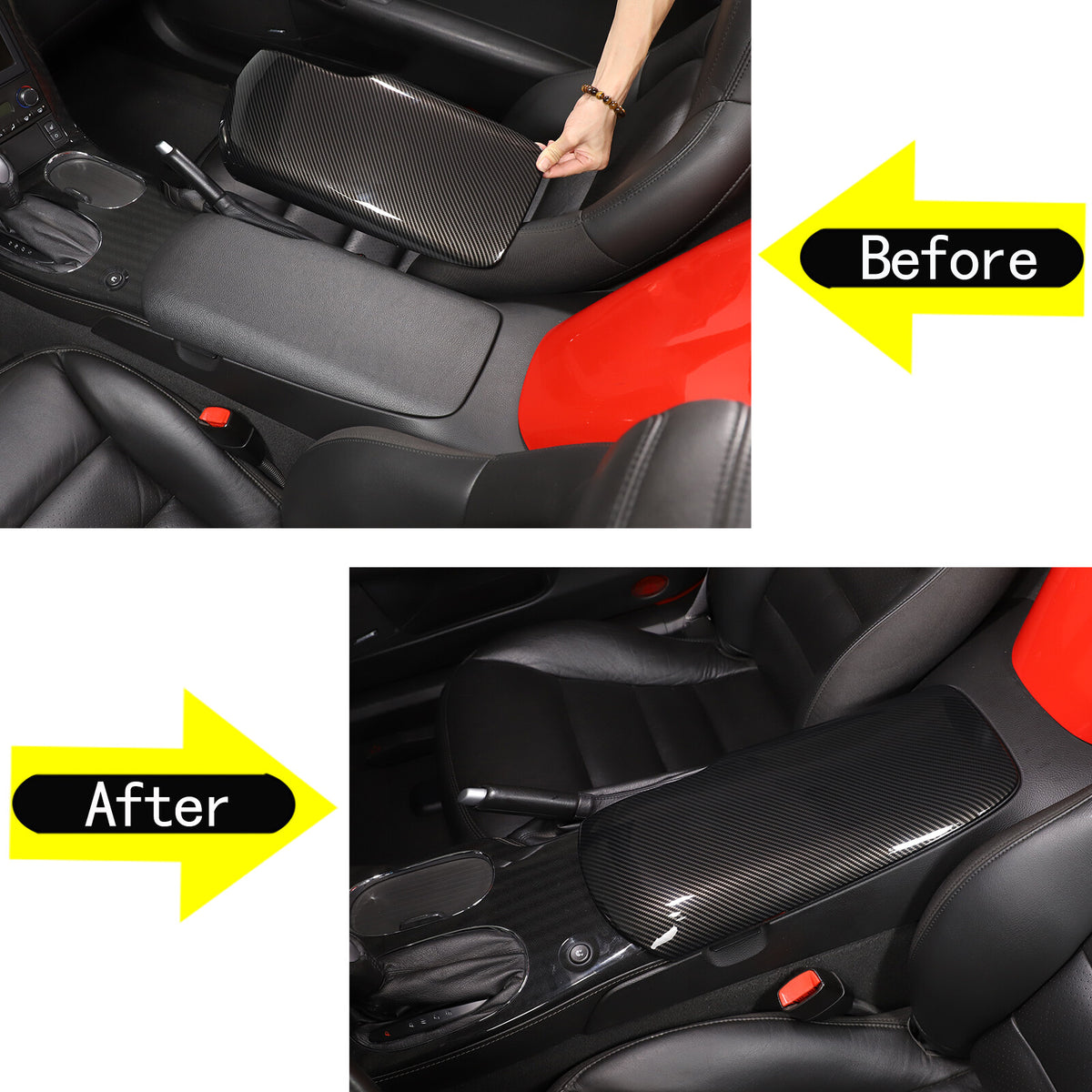 ABS Carbon Fiber Interior Decor Accessories Cover Trim For Corvette C6 2005-13 124
