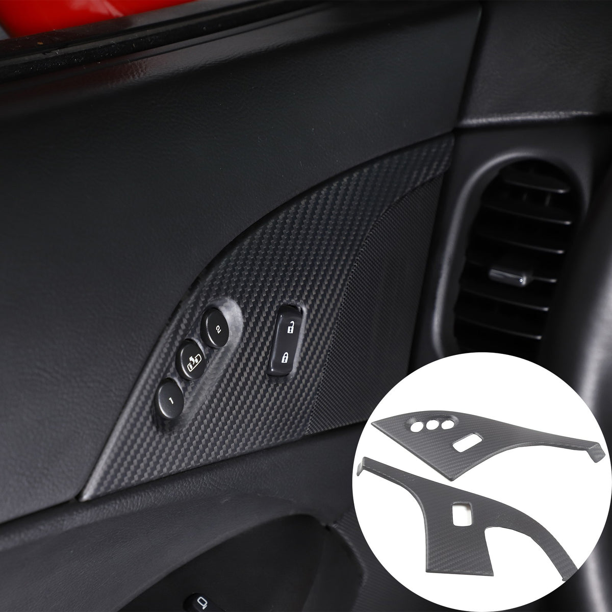 Matte Dry Real Carbon Fiber Center Console Trim Cover For Corvette C6 2005-13 96