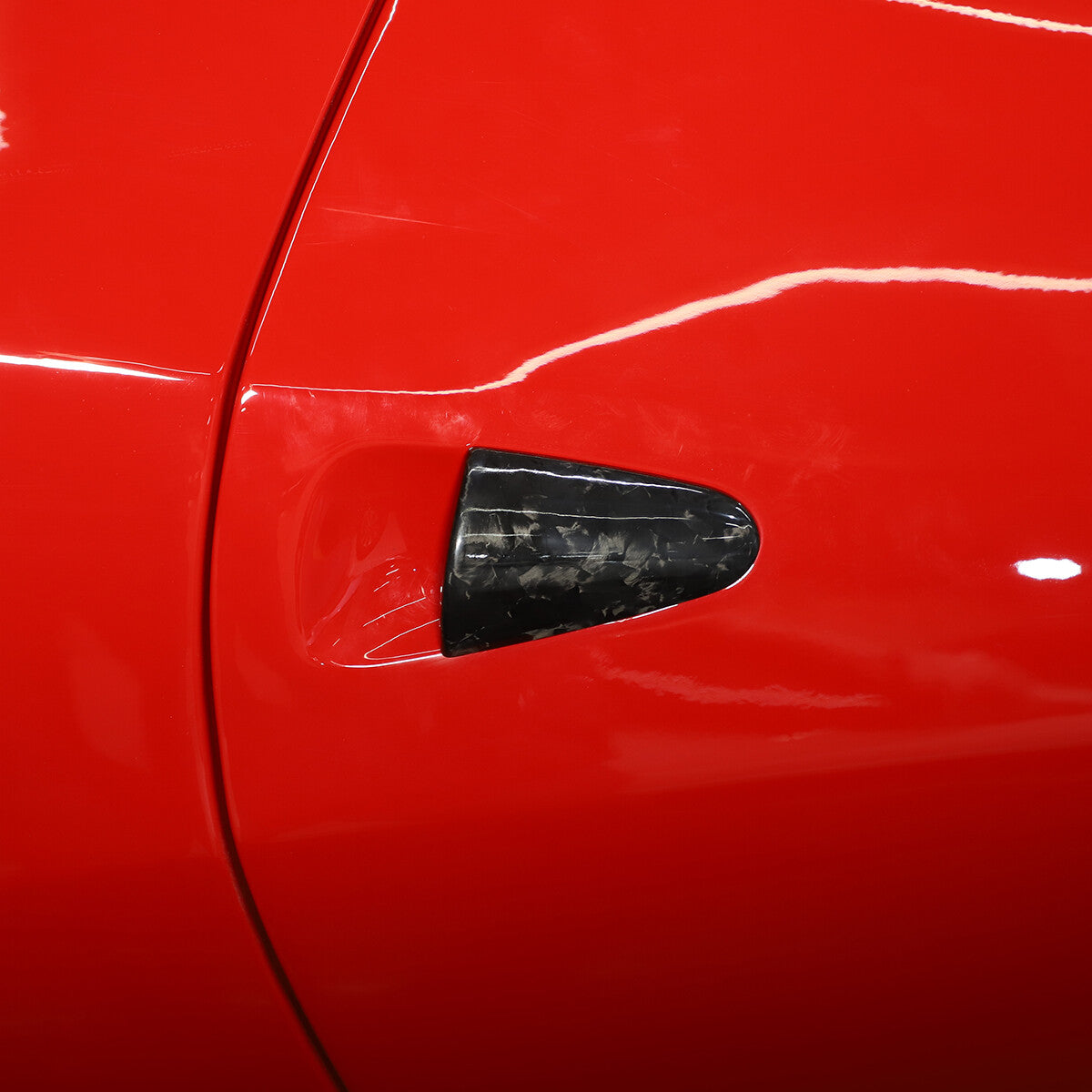 Forged Real Carbon Fiber Exterior Door Handle Trim Cover for Ferrari 458 2011-16 4