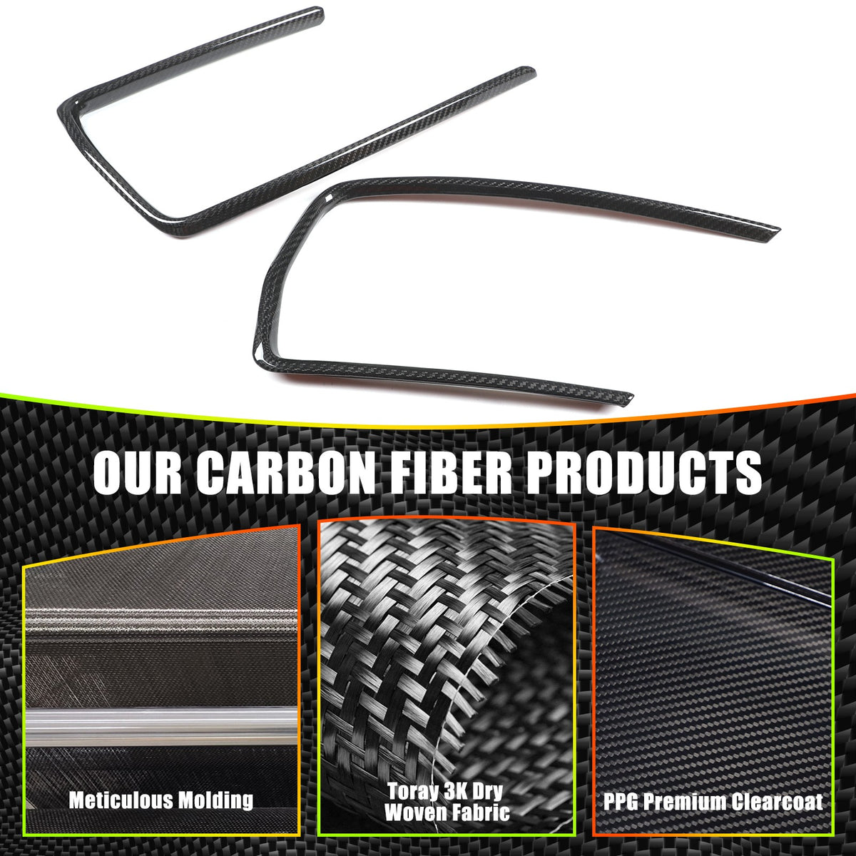 Real Dry Carbon Fiber Rear Tailpipe Trim Ring Cover For Corvette C8 2020+ 7
