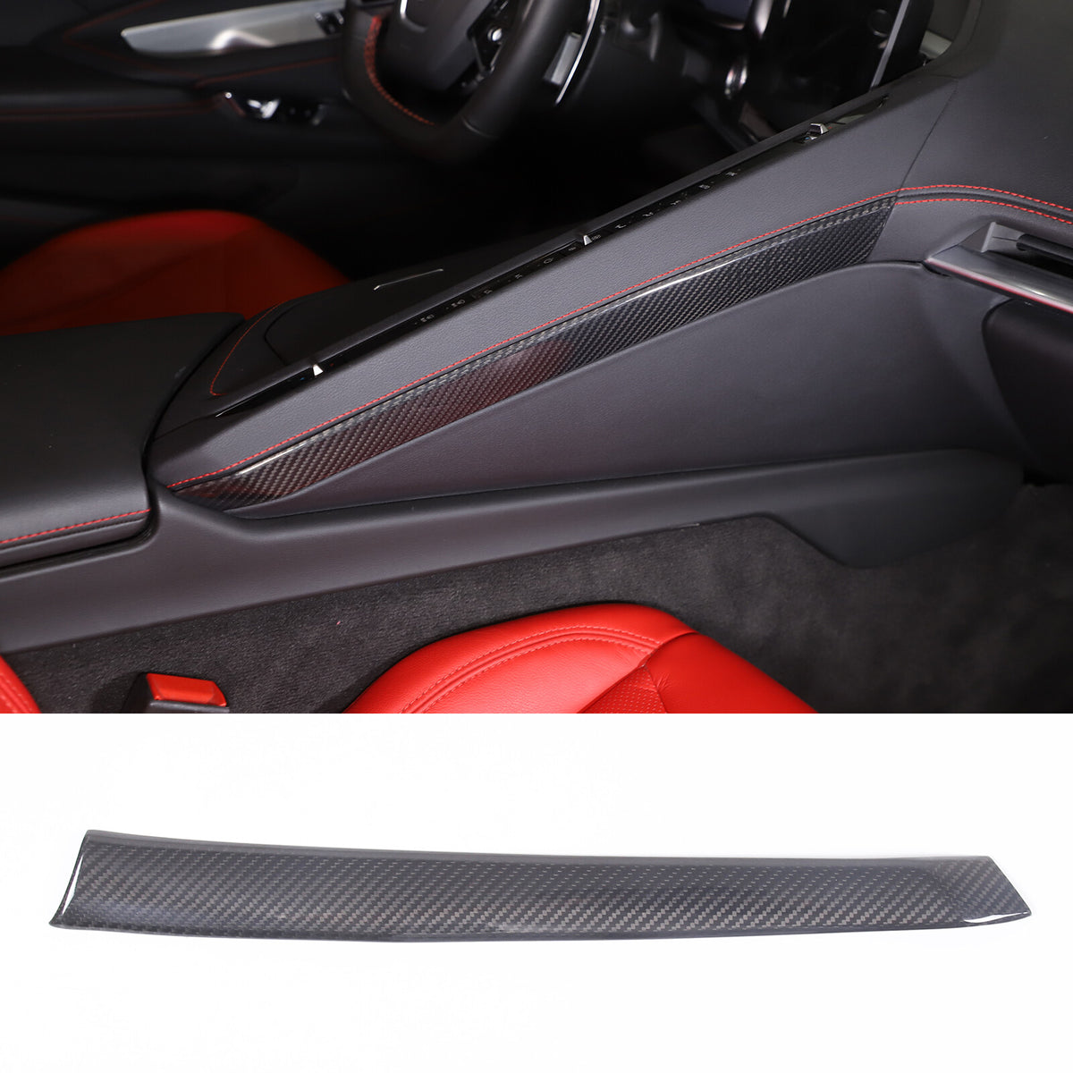 Carbon Fiber Interior Center Console Panel Cover For C8 Corvette Z06 Z51 20-25 19