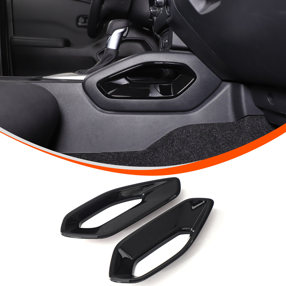Glossy Black Center Console Side Armrest Frame Trim For Nissan Frontier 2022+ US 6