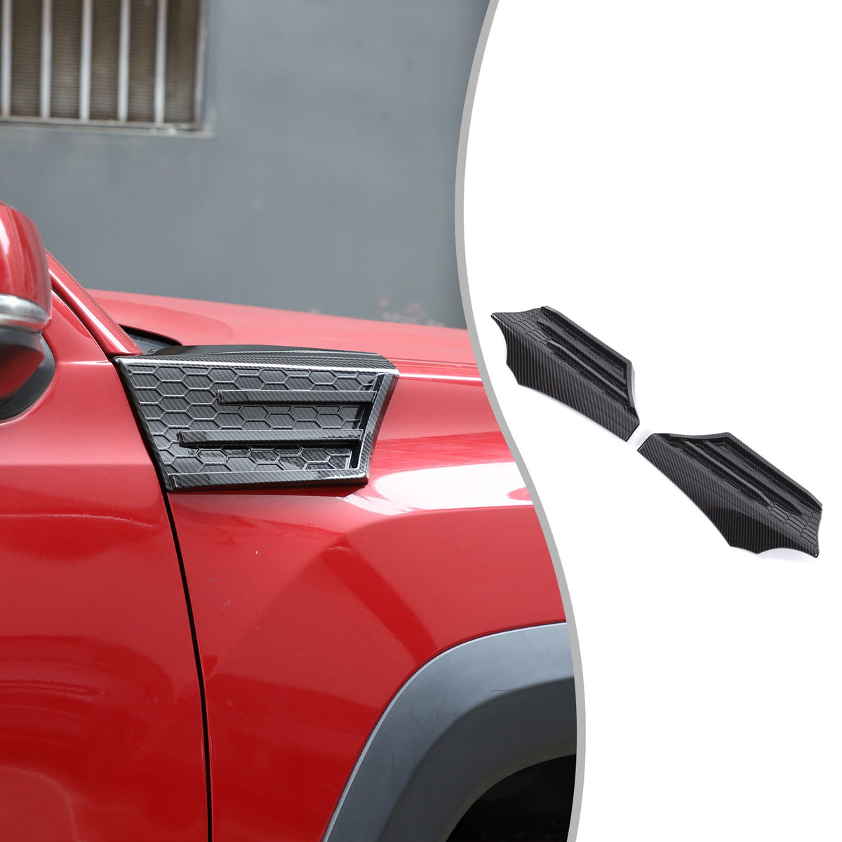 Carbon Fiber ABS Side Fender Upper Trim Cover For Toyota Tacoma 2016-2019 22