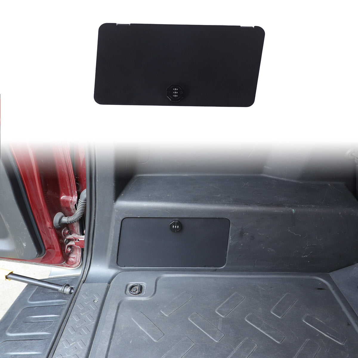 Steel Trunk Safe Left Side Storage Box Tray Vault For Toyota FJ Cruiser 2007-21 1