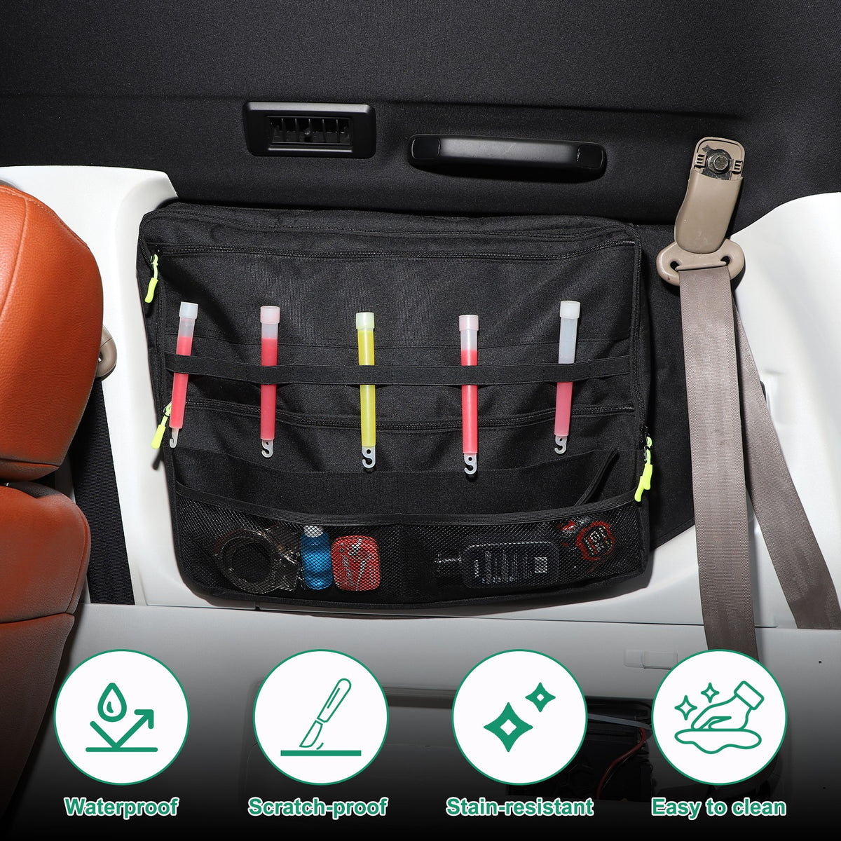 Rear Trunk Right Side Window Storage Bag Tray Box For Toyota Prado LC90 1996-02 4