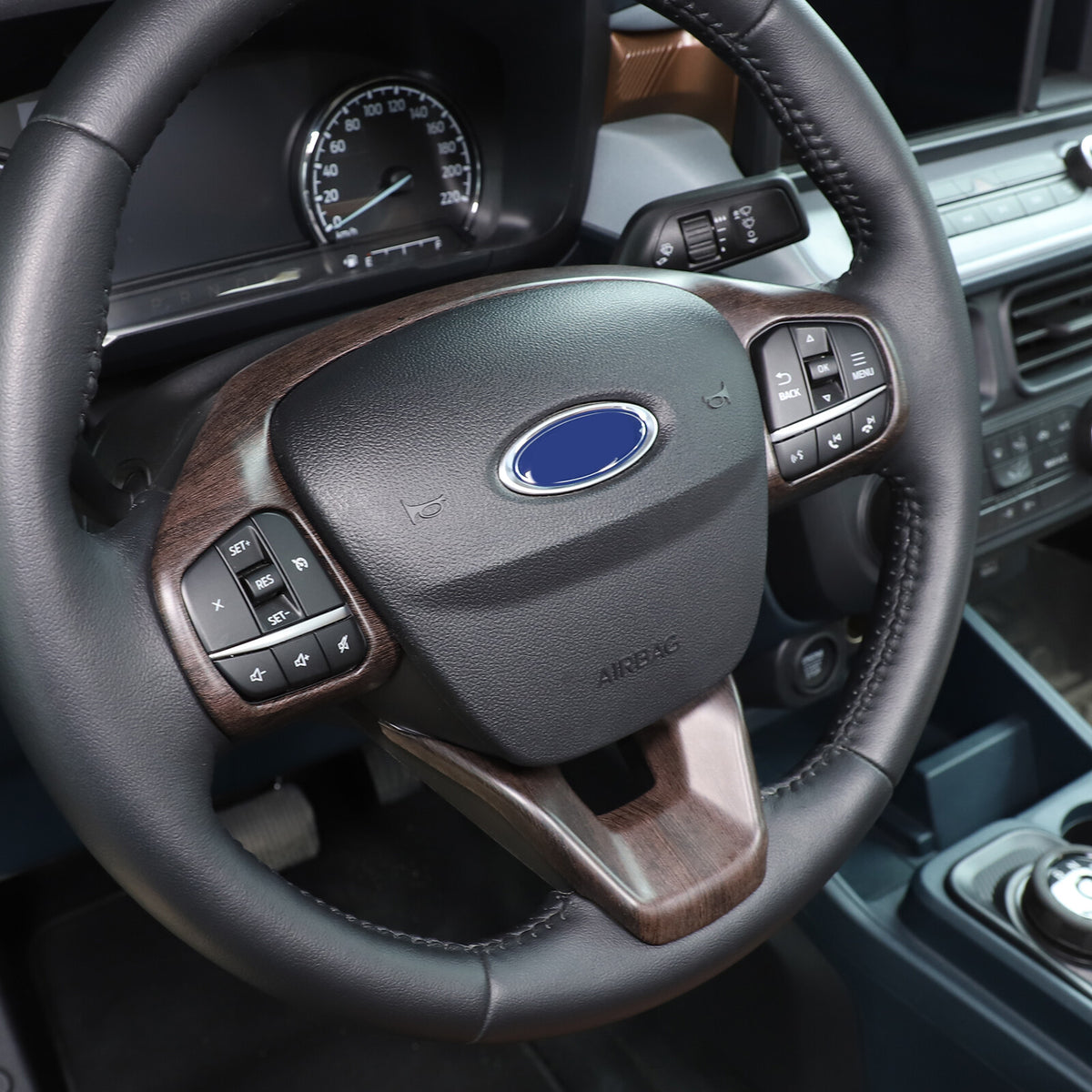 Oak Wood Grain Interior Decor Trim Cover Set Kit Fits Ford Maverick 2022-2024 58