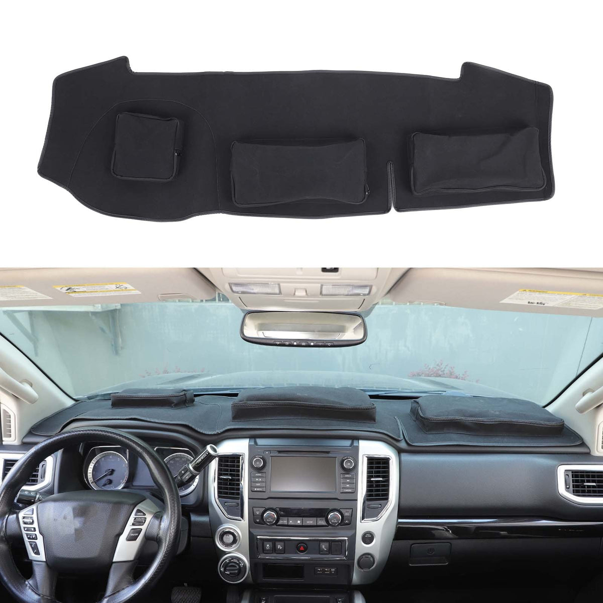 Interior Center Console Dashboard Storage Bag For Nissan Titan 2016-2023 US 2