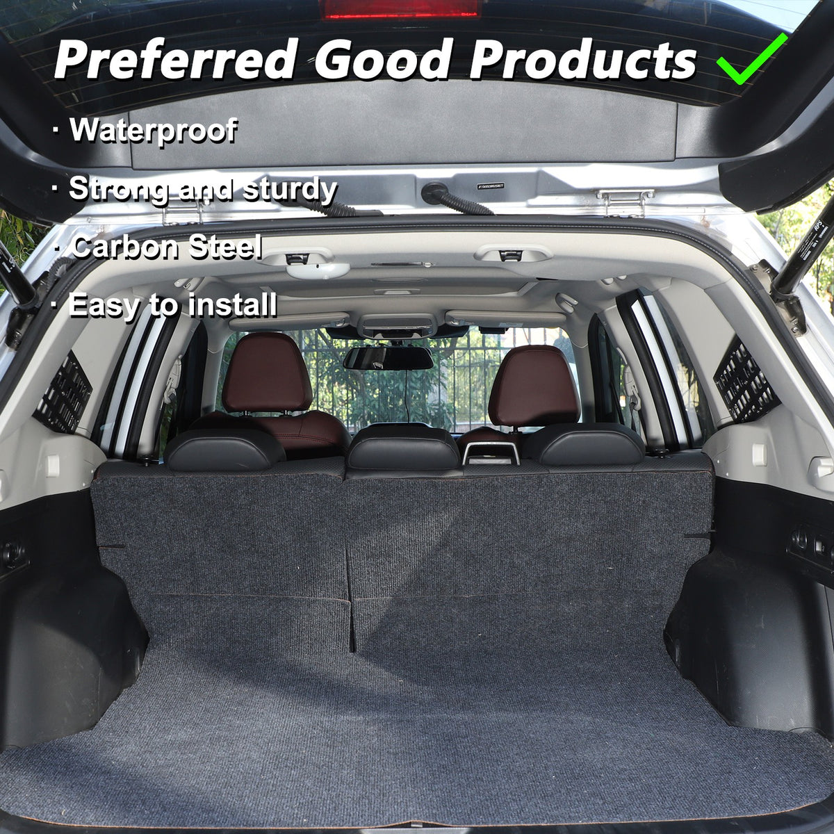 Side Window Cargo Barrier & Organizer Molle Panel For Subaru Forester 2019-2024 20