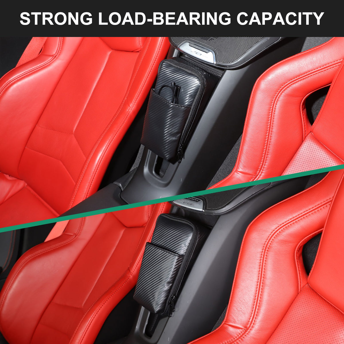 Front & Rear Center Console Storage Bag Tray For Corvette C8 2020+ - Variants 6-10 42