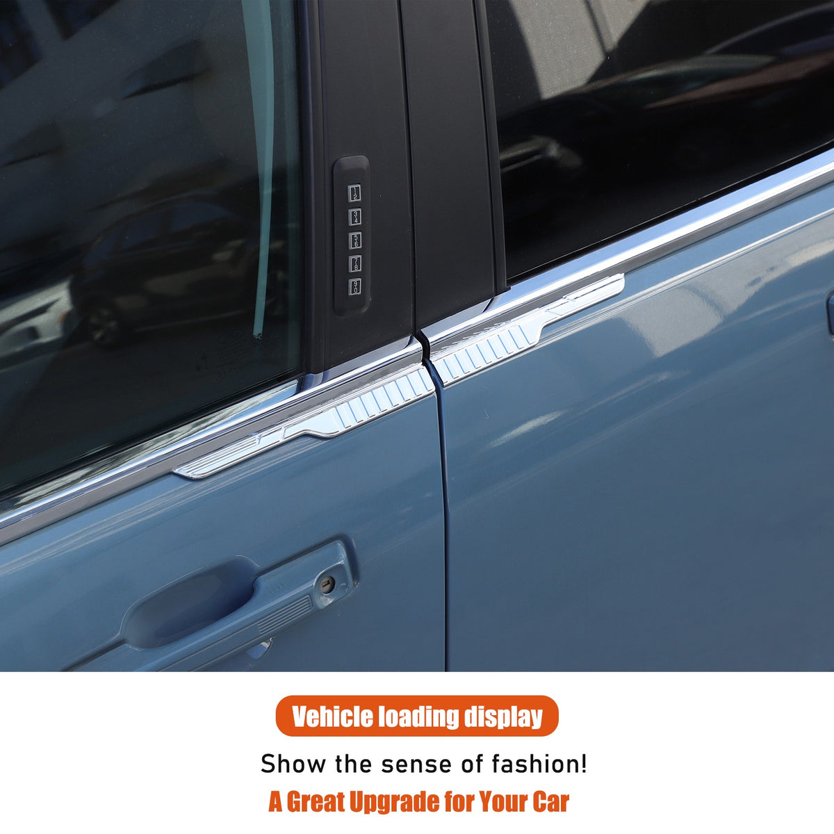 Silver ABS Lower Window Molding Trim For Ford Maverick 2022+ US 8