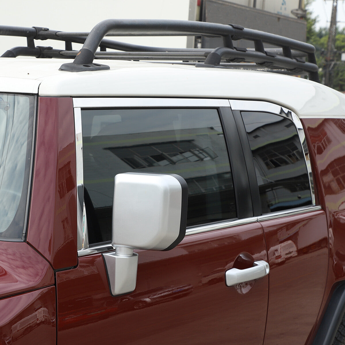For Toyota FJ Cruiser 07-21 Silver Steel Lower Window Strip Sill Molding Trim US 4
