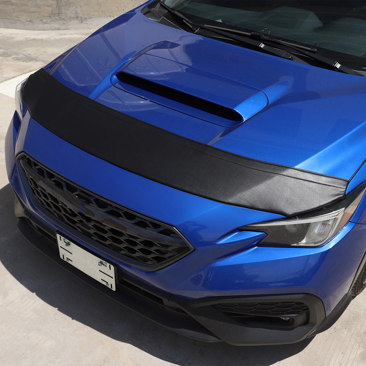 Black Car Bonnet Hood Bra Protector Mask Cover Guard For Subaru WRX VB 2022-2024 8