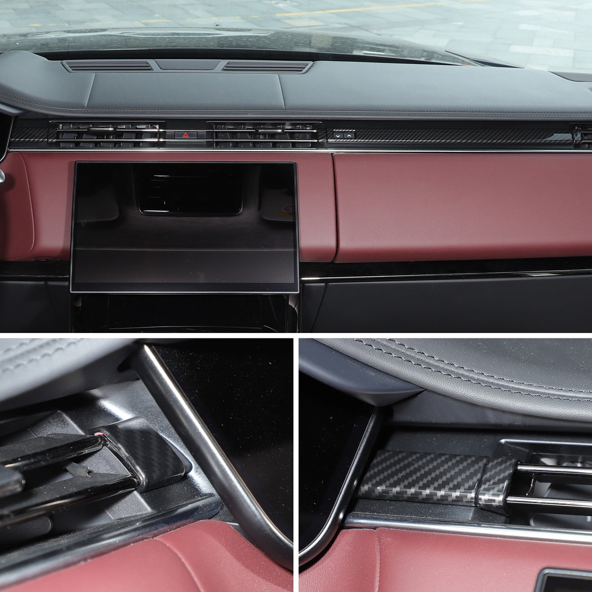 Carbon Fiber Dashboard Air Vent Side Trim For LR Range Rover Sport/Vogue 23+ US 7