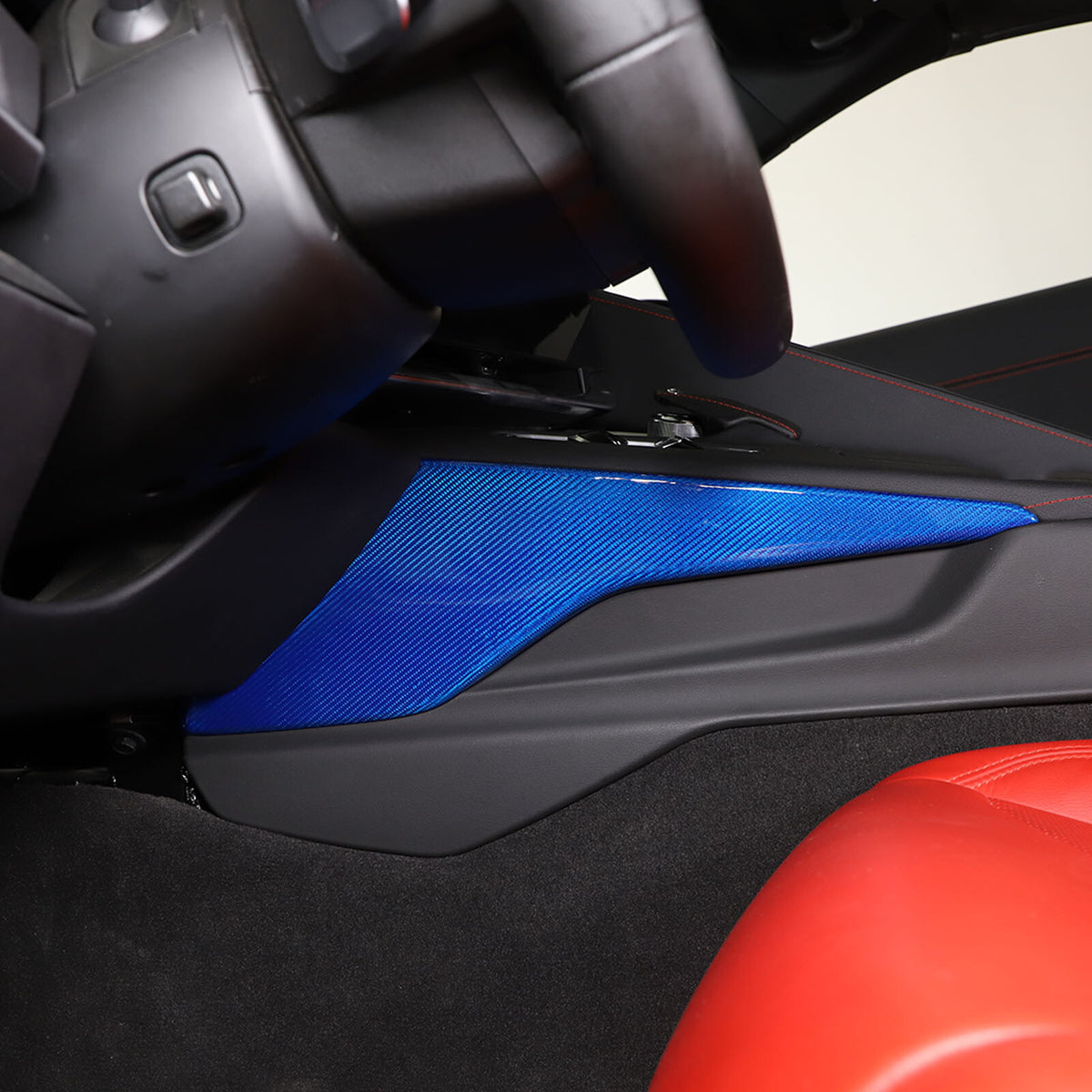 Blue Real Carbon Fiber Full Interior Set Decor Trim Kit for Corvette C8 20-25 - Variants 1-5 35