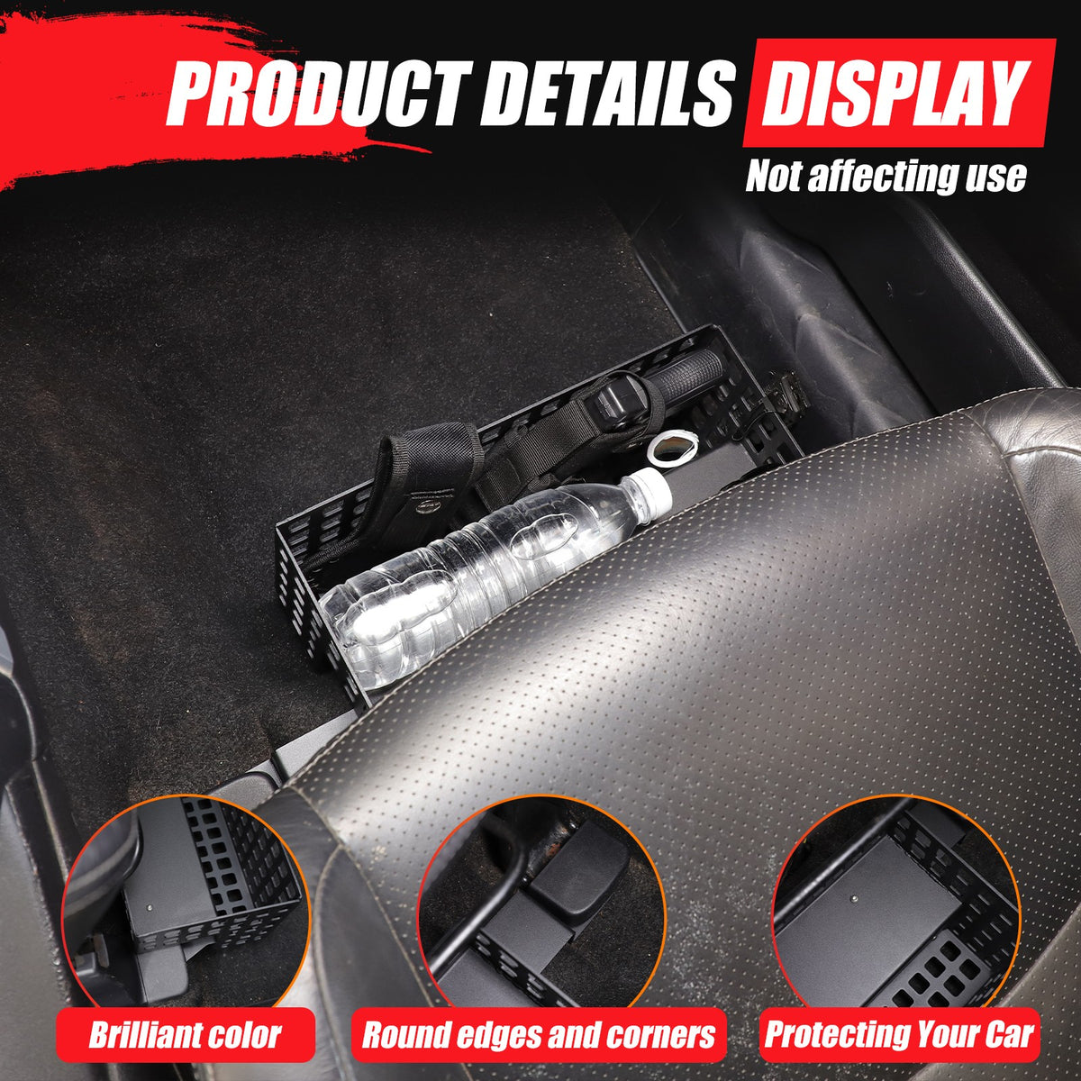 Aluminum Alloy Under Passenger Seat Storage Basket For Mitsubishi ASX 2011-2018 2