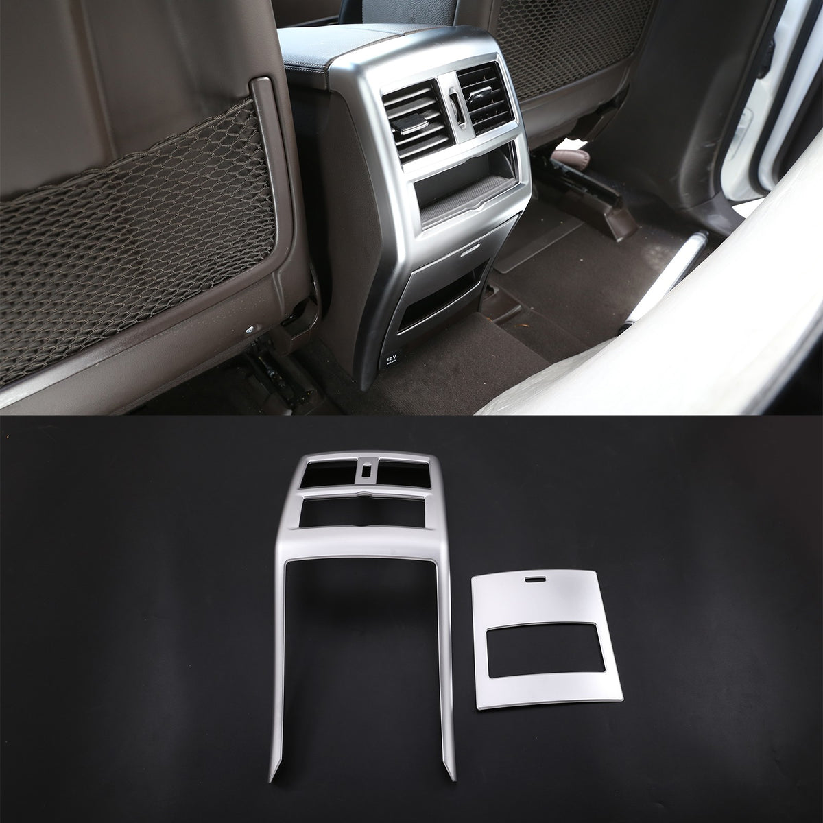 ABS Chrome Rear Air Vent Anti-Kick Cover For Mercedes-Benz GLE GLS ML GL 13-19 1
