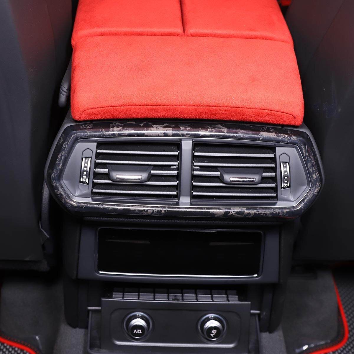 Forged Carbon Center Console Rear Air Vent Cover Trim For Lamborghini URUS 18-23 5