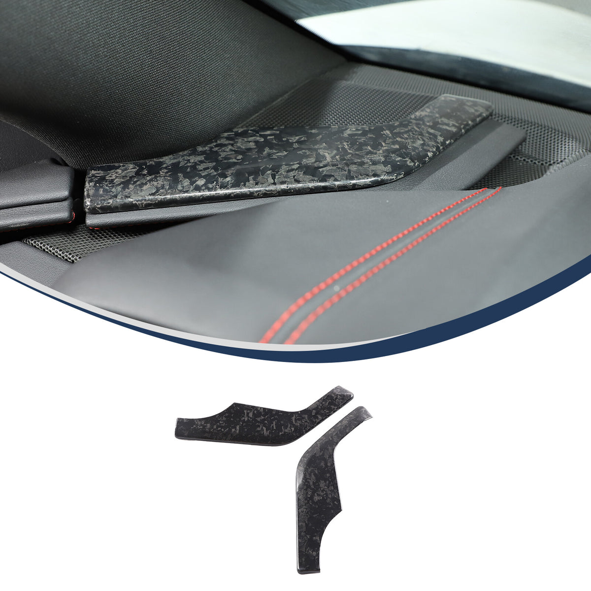Forged Real Carbon Fiber Full Interior Set Cover Trim Kit For Corvette C8 20-25 - Variants 6-10 33