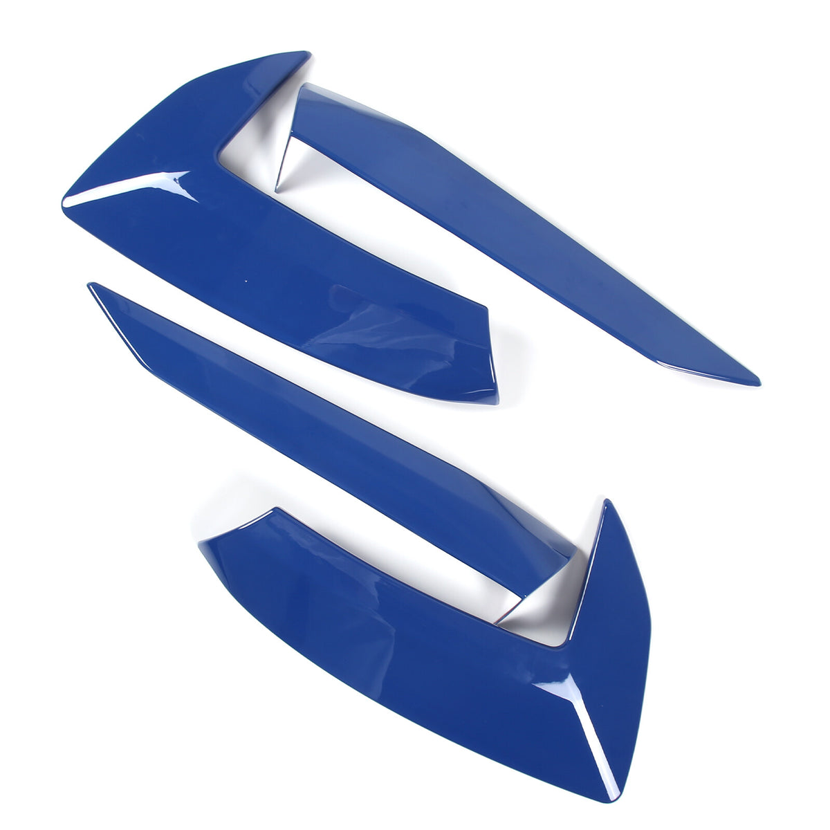 Blue ABS Side Fender Vent Door Handle Garnish Pair Trim For 2020-26 Corvette C8 13