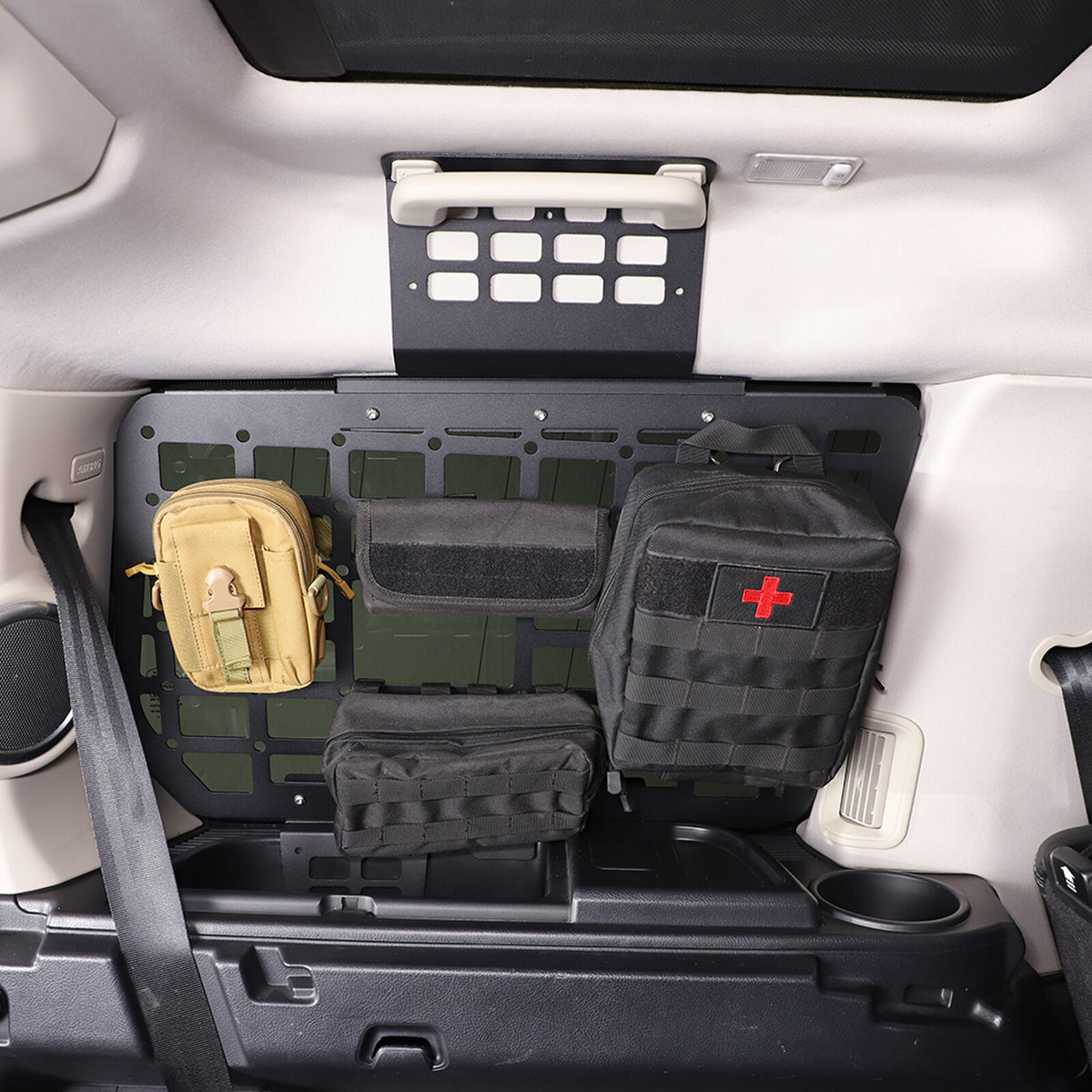 For Land Rover LR3 LR4 L319 04-16 Left Rear Window Molle Panel Modular Storage 13