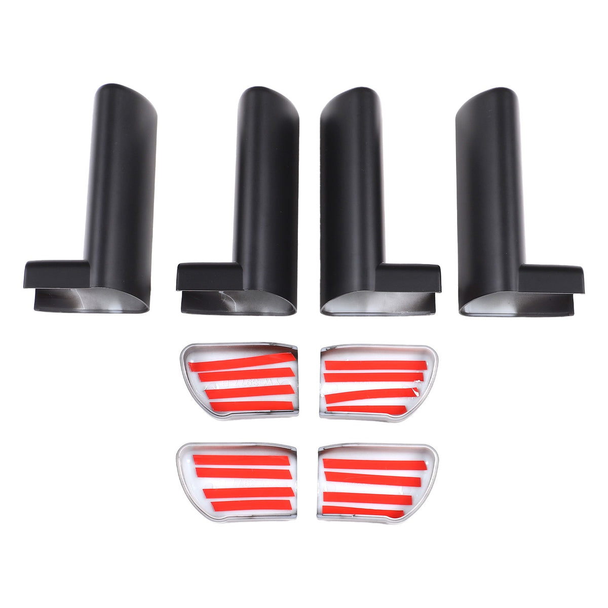 Matte Black ABS Interior Door Handle Cover Trim For Hummer H2 2003-2007 11