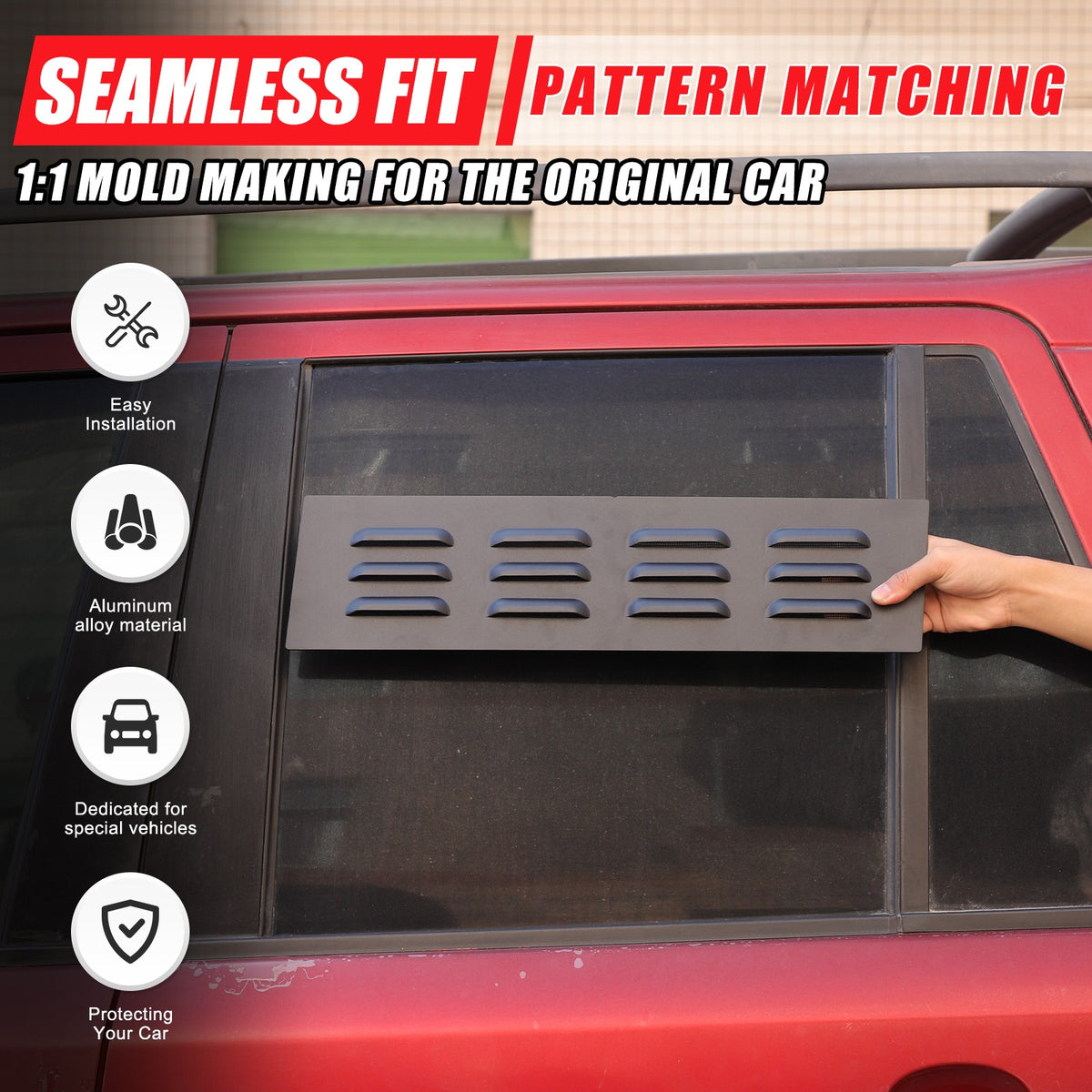 Rear Door Window Louver Air Vent Panel Trim Cover For LR Freelander 2 L359 07-15 3