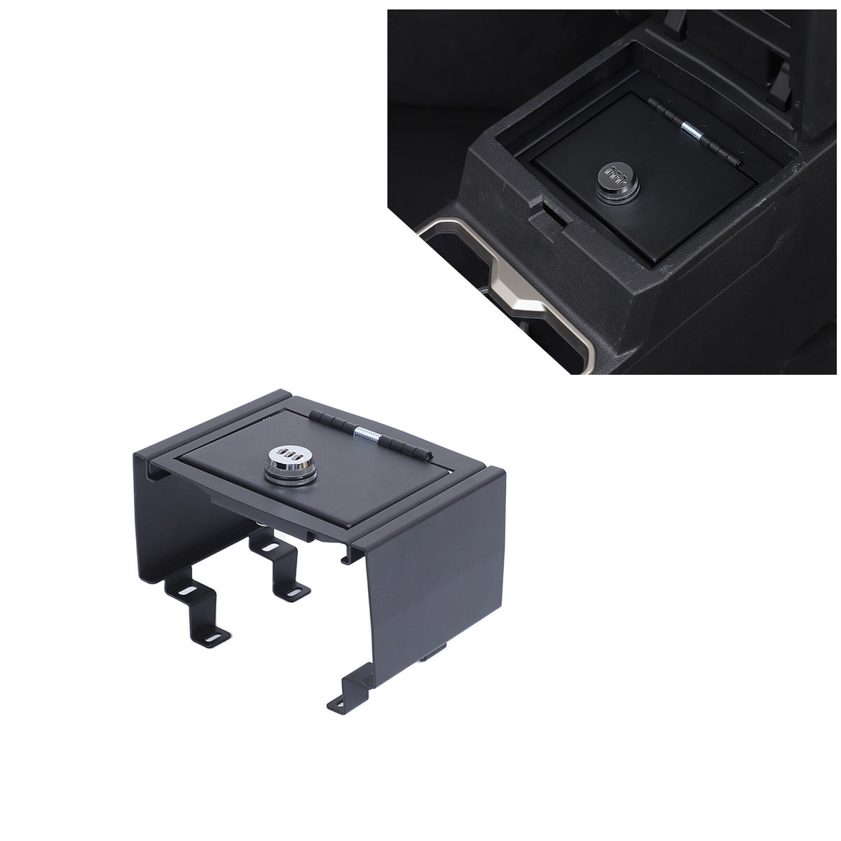 Steel Center Console Safe GUN Storage Lock Box TRAY For Toyota Tacoma 24+ US 12
