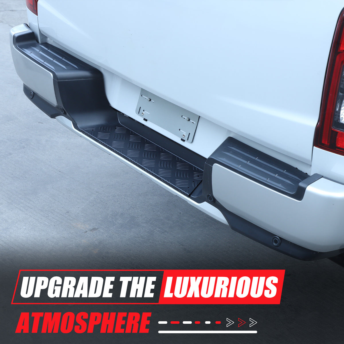 Black Alloy Rear Bumper Footrest Guard Plate For Mitsubishi L200 Triton 2019+ 18