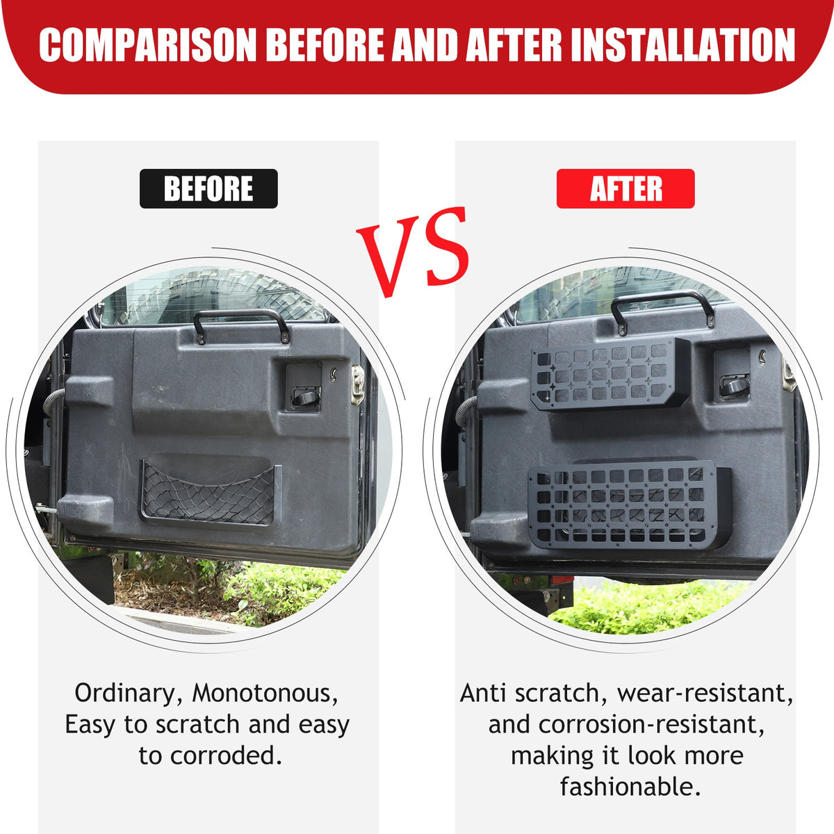 Tailgate Molle Panel Storage Basket For Land Rover Defender L316 2004-2018 39