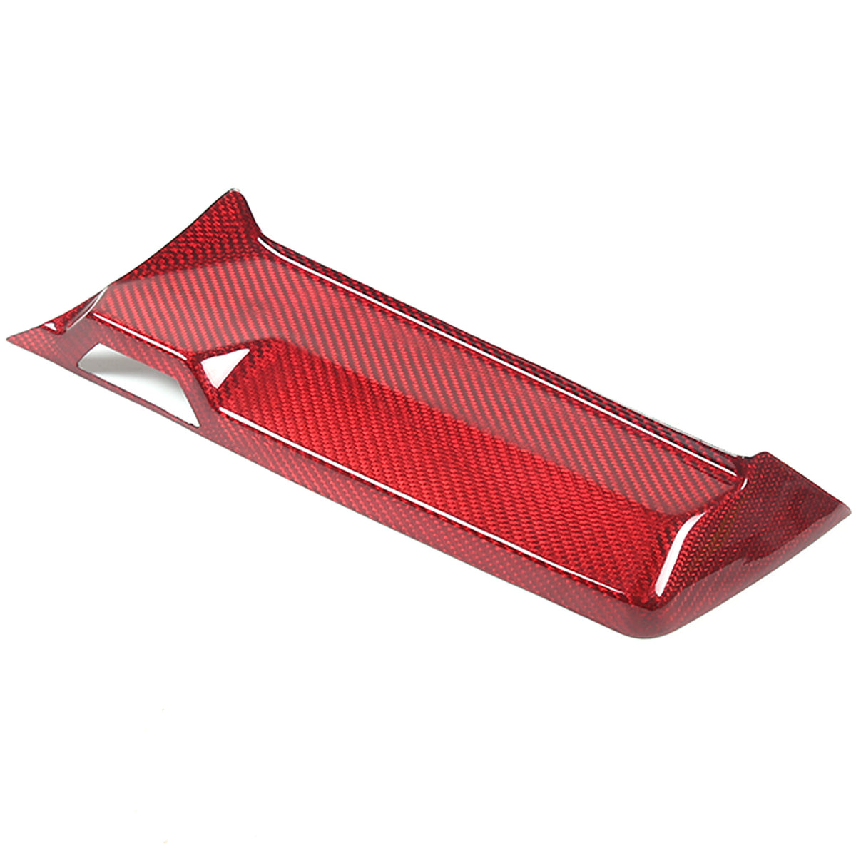 Red Real Carbon Fiber Center Console Screen Back Trim For Corvette C8 20-25 15