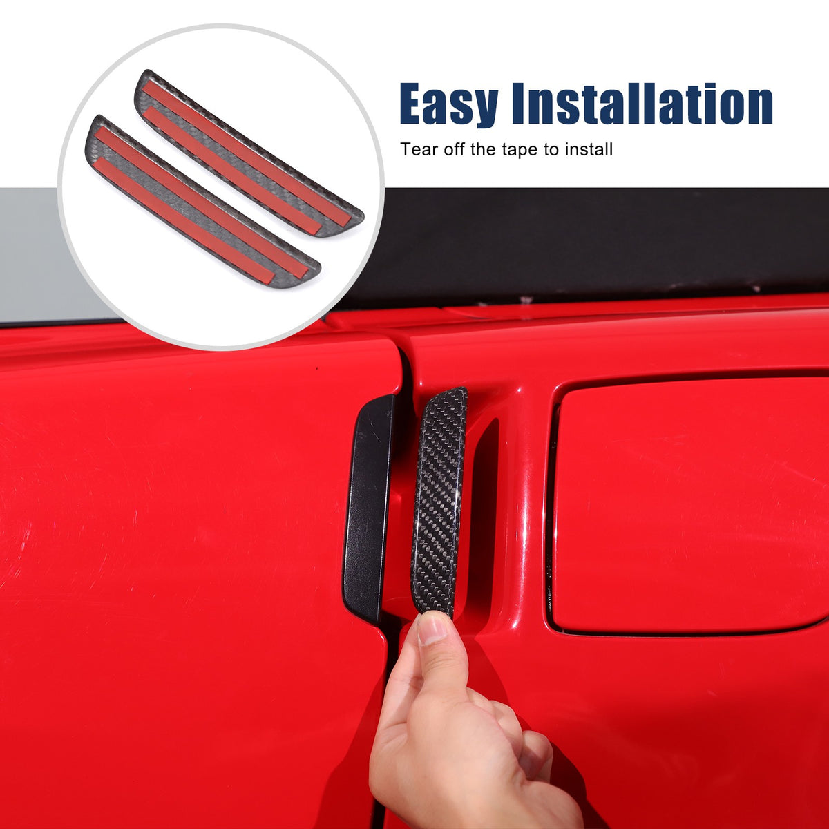 Real Dry Carbon Fiber Door Handle Trim For Corvette C6 2005-2013 7