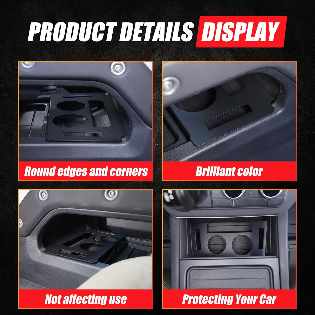 Alloy Lower Centre Console Cup holder Box For Land Rover Defender L663 20-24 US 17