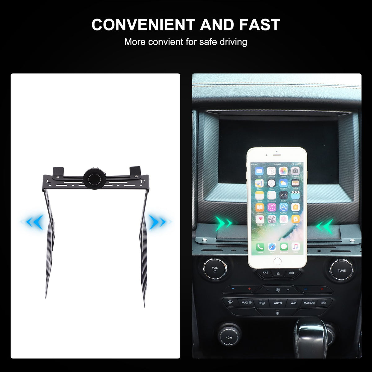 Magnetic Center Gear Shift Extension Platform Bracket For Ford Ranger T7 2015-22 9