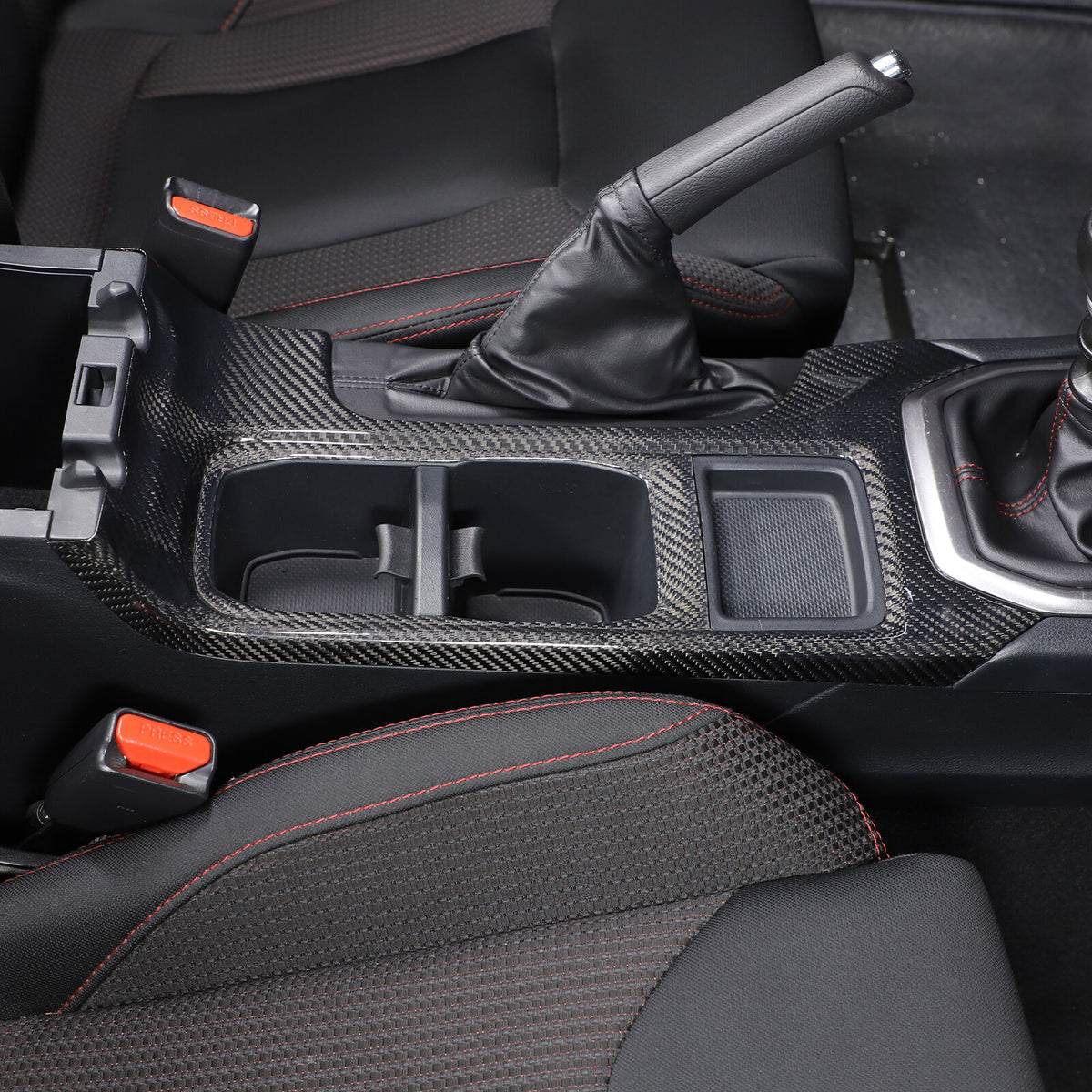 Real Carbon Fiber Console Gear Shift Panel For Subaru WRX STI VB S4 MT 2022 2024 4
