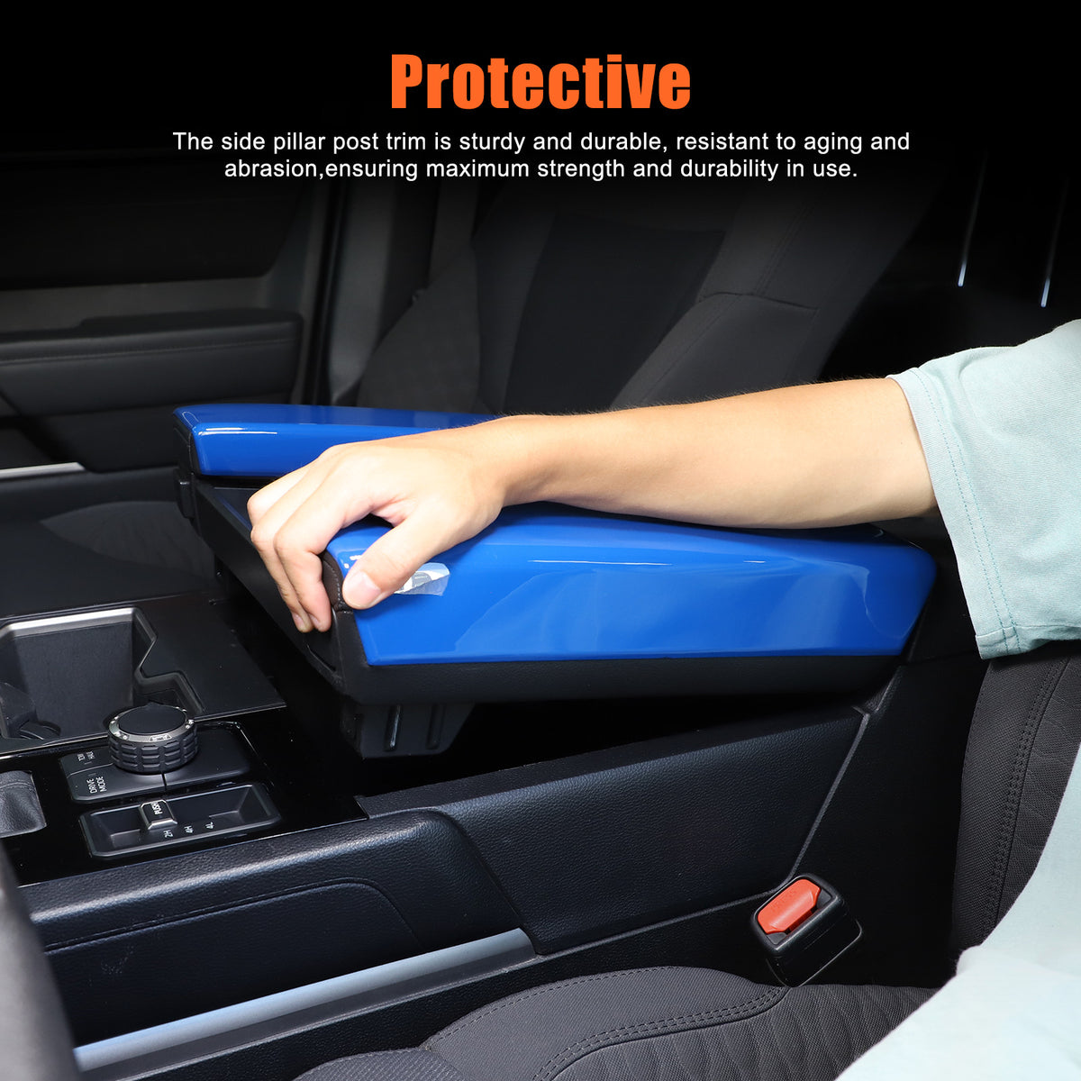 ABS Blue Car Center Panel Trim Interior Accessories For Toyota Tundra 2022-2026 - Variants 1-5 43