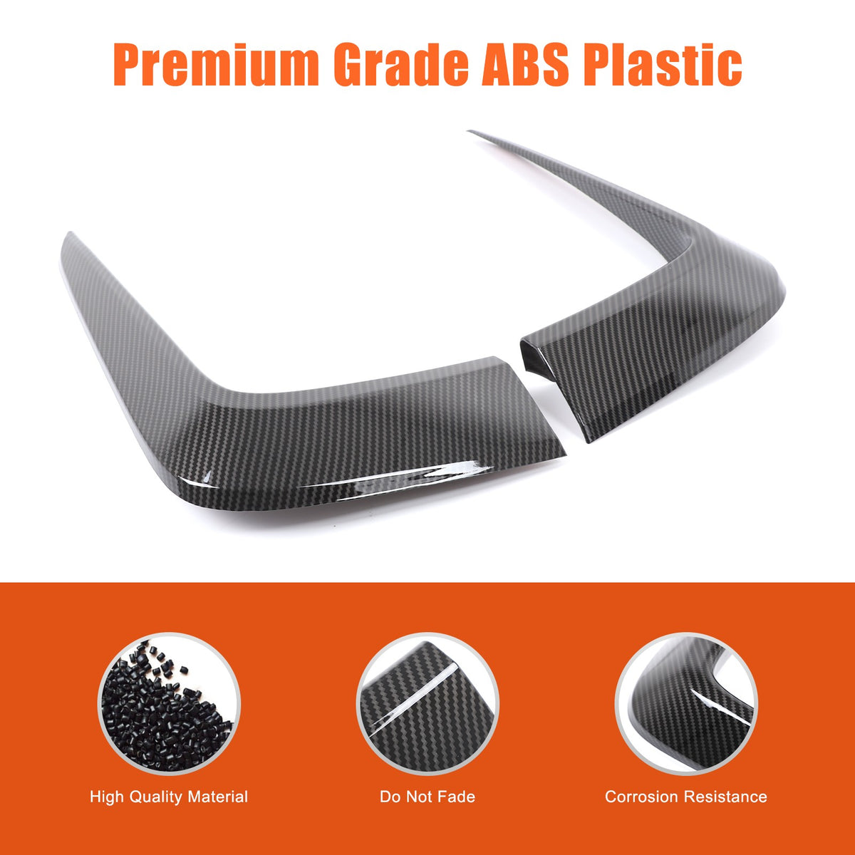 Carbon Fiber ABS Front Bumper Side Air Intake Trim For Honda Pilot 2015-2022 8