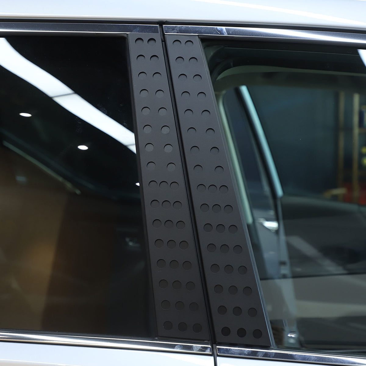 Black Window B pillar Post Protector Cover Trim For Subaru Forester 2019-2024 6