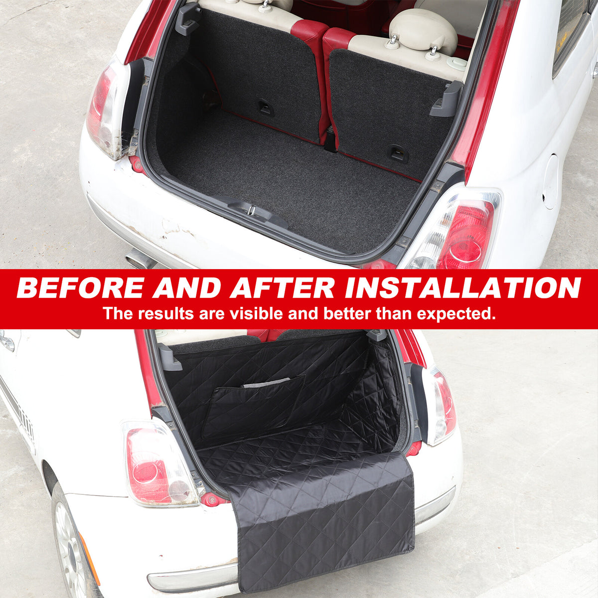 Dog Car Trunk Mat Hammock Boot Pet Seat Cover For Fiat 500 Abarth 595 07-15 US 11