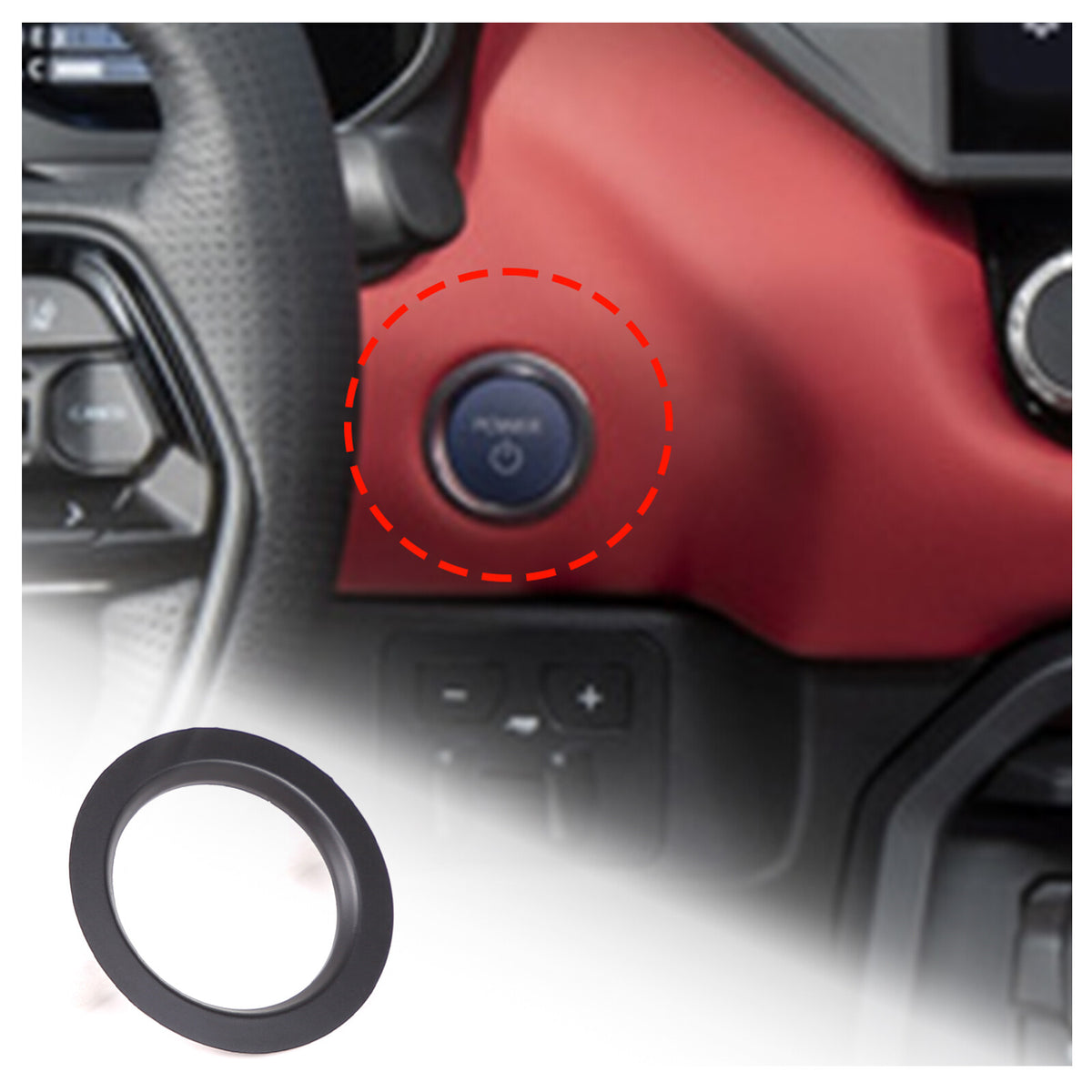 Matte Black ABS Interior Decoration Cover Trim Kit For Toyota Tundra 2022-26 US - Variants 1-5 25