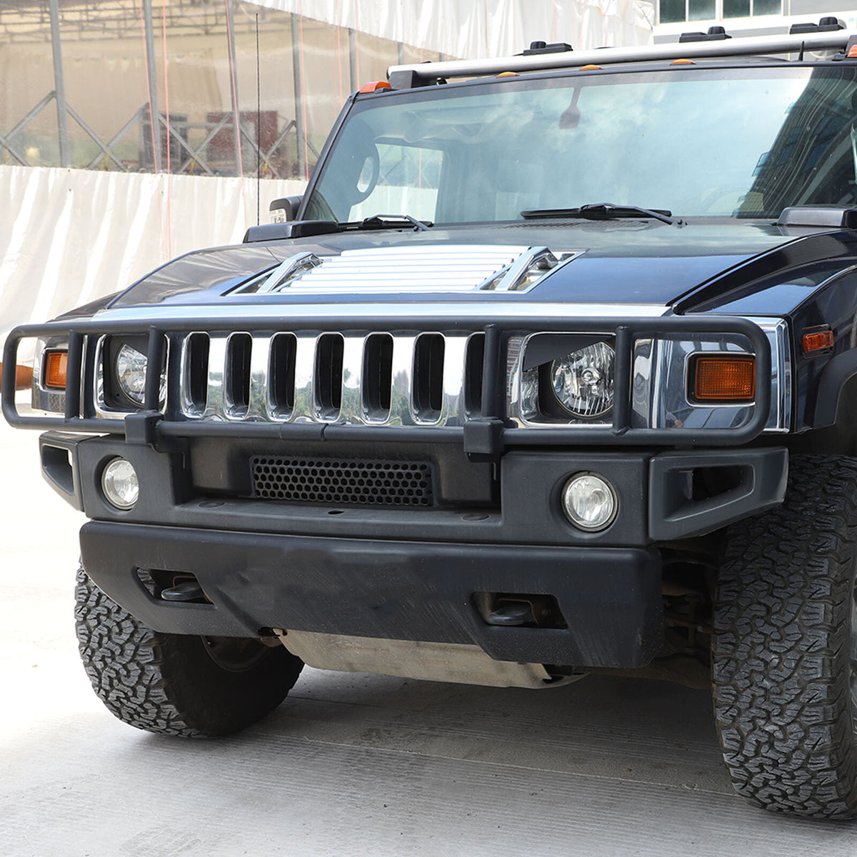 Carbon Steel Angry Eyes Headlight angle Panel Trim For Hummer H2 2003-09 7