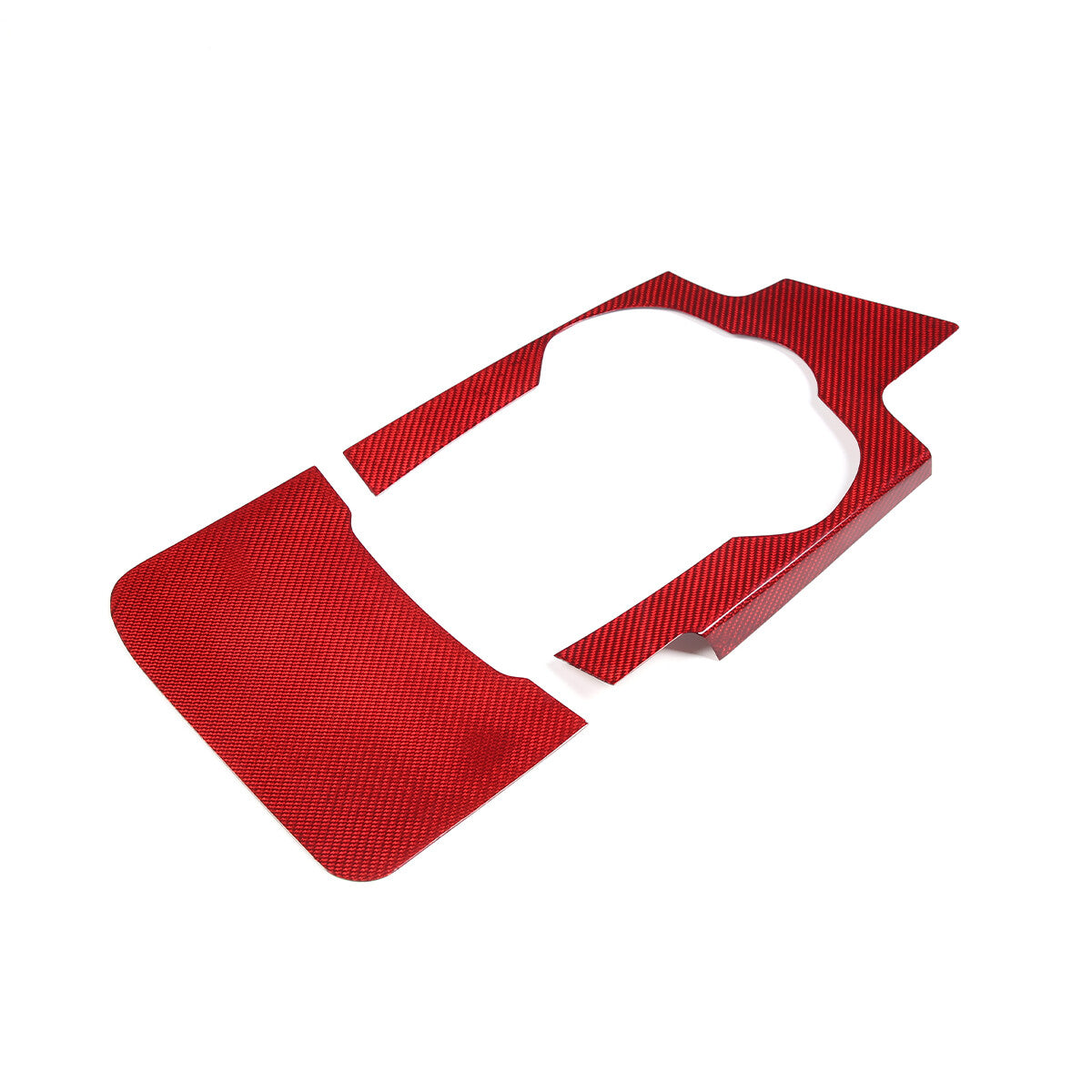 Red Carbon Fiber Car Gear Shift Panel Cover Trim For Alfa Romeo Giulia 2017-19 6