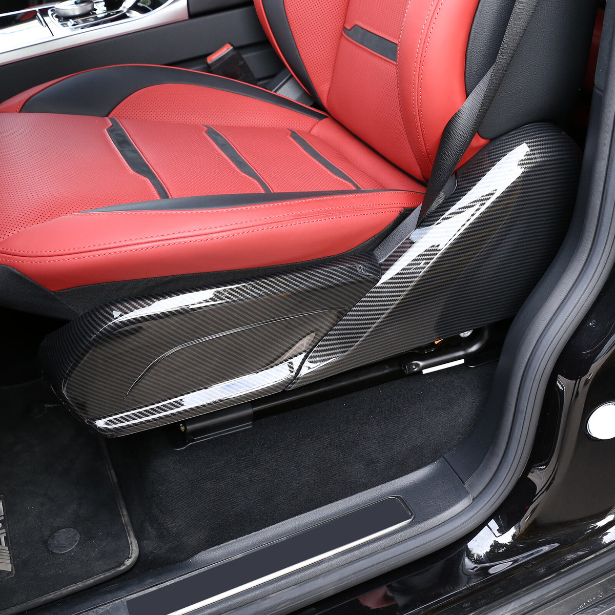 For Benz G-Class 2019-24 Carbon Fiber ABS Seat Button Handle Panel Cover Trim US 7